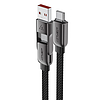 Acefast C13-04 USB-C - USB-A / USB-C kábel 480Mb/s 3A 1.2m - Fekete