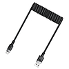 Acefast C14-04 USB-A - USB-C kábel rugós 480Mb/s 3A 1.2m - fekete