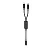 Acefast C5 USB-C - USB-C / USB-C 2in1 100W 480Mb/s kábel - fekete