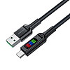 Acefast C7-04 USB-A USB-C 60W 1.2m kábel kijelzővel - fekete