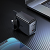 Acefast fali töltő (UK csatlakozó) USB Type C 20W, PPS, PD, QC 3.0, AFC, FCP fekete (A4 fekete)