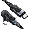 Acefast ferde kábel USB Type C - USB Type C 2m, 100W (20V / 5A) szürke (C5-03 mélyűrszürke)