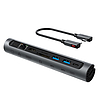 Acefast HUB többfunkciós USB Type C laptopállvány - 2x USB 3.2 Gen 1 (3.0, 3.1 Gen 1) / TF, SD / HDMI 4K @ 60Hz / RJ45 1Gbps / PD 3.0 100W (20V / 5A) szürke (E5 space szürke)