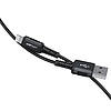 Acefast kábel MFI USB - Lightning 1,8m, 2,4A fekete (C4-02 A fekete)