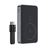 Acefast M10 mágneses külső akkumulátor 2x USB-C PD 30W 15W induktív töltéssel és USB-C kábellel - fekete