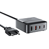 Acefast Z6 hálózati töltő GaN asztali 2x USB-A / 2x USB-C PD 65W - fekete