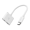Adapter audio USB-C mini jack 3,5 mm-es i USB-C Cygnett Essential, fehér (CY2866PCCPD)