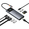 Adapter Hub 10in1 Baseus 2x HDMI, USB-C, 3xUSB-A+RJ45+SD/TF, PD szürke (B00061800813-01)