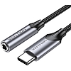 Adapter Vention BGMHF USB-C M do 3,5mm Jack 1M (szary)