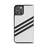 Adidas OR Booklet PU tok iPhone 12 / 12 Pro 6.1"-hez - fehér és fekete