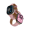 AmazingThing Class Band bőrszíj Apple Watch 45 / 46 / 49 mm-hez - rózsaszín