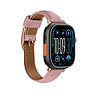 AmazingThing Class Band bőrszíj Apple Watch 45 / 46 / 49 mm-hez - rózsaszín