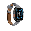 AmazingThing Class Band bőrszíj Apple Watch 45 / 46 / 49 mm-hez - szürke