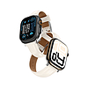 AmazingThing Class Band bőrszíj Apple Watch 45 / 46 / 49 mm-hez - világos bézs