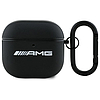 AMG bőr fehér logós tok AirPods 4-hez - fekete / fehér