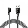 Anker PowerLine+ USB-A - microUSB kábel, 18W, 2A, 1,8m, szürke A8143HA1