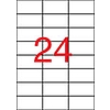 Apli 01224 70x37mm 3 pályás poliészter lézer etikett időjárásálló matt átlátszó 24 címke/ív 20ív/csomag