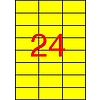 Apli 01591 70x37mm 3 pályás univerzális etikett sárga 24 címke/ív 20ív/csomag