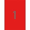 Apli 01601 210x297mm 1 pályás univerzális etikett piros 1 címke/ív 20ív/csomag