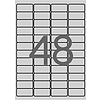Apli 10066 45,7x21,2mm 4 pályás poliészter etikett lézernyomtatókhoz időjárásálló kerekített sarkú matt ezüst 48 címke/ív 20ív/cs