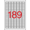 Apli 10198 25,4x10mm 7 pályás univerzális etikett kerekített sarkú 189 címke/ív 25ív/csomag