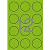 Apli LCA2869 60mm lézer kör etikett címke neon zöld 240 címke/csomag