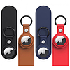 Apple AirTag PU bőrtok - fekete, barna, piros, kék - 4 darab