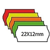 Árazószalag 22x12mm fehér eredeti olasz 1400 címke/tekercs