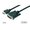 Assmann HDMI adapter cable type A-DVI-D(18+1) (Single Link) M/M 3m Black