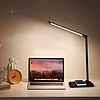 Asztali LED lámpa vezeték nélküli töltővel, 5 fényerő szinttel és fény színnel, időzítővel, fekete (G-N02)