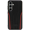 Audi eredeti bőr MagSafe S24 S921 fekete-piros keménytok AU-TPUPCS24-R8/D3-RD