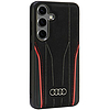 Audi eredeti bőr MagSafe S24 S921 fekete-piros keménytok AU-TPUPCS24-R8/D3-RD