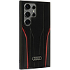 Audi eredeti bőr MagSafe S24 Ultra S928 fekete-piros keménytok AU-TPUPCS24U-R8/D3-RD