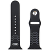 Audi geometrikus mintás szilikon óraszíj Apple Watch 44 / 45 / 46 / 49 mm-hez - fekete