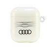 Audi IML geometrikus mintás tok AirPods 1 / 2 fülhallgatóhoz - fehér