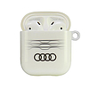 Audi IML geometrikus mintás tok AirPods 1 / 2 fülhallgatóhoz - fehér