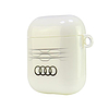 Audi IML geometrikus mintás tok AirPods 1 / 2 fülhallgatóhoz - fehér