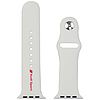 Audi Sport piros logós szilikon óraszíj Apple Watch 44 / 45 / 46 / 49 mm-hez - fehér