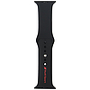 Audi Sport piros logós szilikon óraszíj Apple Watch 44 / 45 / 46 / 49 mm-hez - fekete