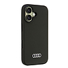 Audi szilikon tok iPhone 16 6.1" fekete/fekete keménytok AU-LSRIP16-Q3/D1-BK