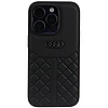 Audi valódi bőr iPhone 14 Pro 6.1" fekete/fekete keménytok AU-TPUPPCIP14P-Q8/D1-BK