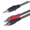 Audió kábel, 3,5 mm sztereó dugó-2 RCA dugó 1,5 m