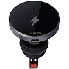 Autós telefontartó Aukey HD-MC13, töltővel 15W Qi2 (fekete)
