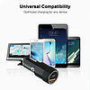 Autós töltő csatlakozó, C típusú és USB-s fekete (G-C30)