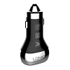 Autós töltő LDNIO C2, 2x USB, QC 3.0, LED, 36W, fekete