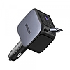 Autós töltő UGREEN EC604 (55910B) Nexode, 145W, 3A, 1 x USB-A - 2 x USB-C, USB-C kábellel, fekete