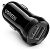 Autós töltő UGREEN ED018, 2x USB, 24W, fekete (50875)