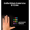 Avery-Zweckform 3140 12mm kör etikett kézzel írható fekete 54 címke/ív 5ív/csomag