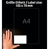 Avery-Zweckform 3426 105x70mm 2 pályás univerzális etikett 8 címke/ív 100ív/doboz