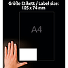 Avery-Zweckform 3427 105x74mm 2 pályás univerzális etikett 8 címke/ív 100ív/doboz